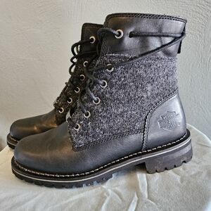 Harley-Davidson Black and Dark Gray Boots